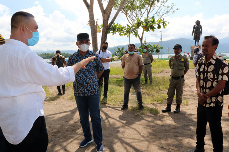 Dalam Rangka Penataan Kawasan Perkotaan, Bupati Halbar Tinjau Sejumlah Lokasi