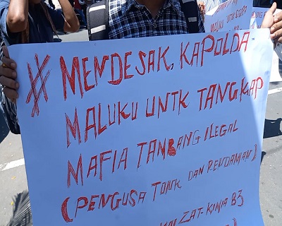 Aliansi Mahasiswa Adat Buru Gelar Demo di Depan Kantor Gubernur Maluku