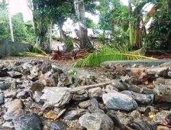 Tanggul Penahan Ombak di Desa Tihulale Jebol