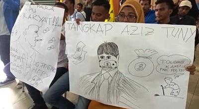 PC PMII Kota Ambon Gelar Aksi Demo Desak Polisi Proses Hukum Alham Valeo dan Azis Tunny