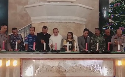 Keluarga Besar TNI-Polri Rayakan Natal Bersama di Kota Tual