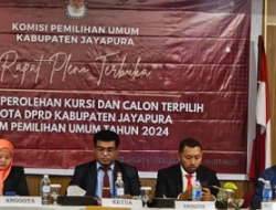 KPU Tetapkan 30 Calon Terpilih DPRD Kabupaten Jayapura Periode 2024-2029
