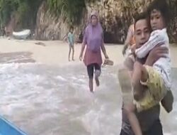 Polsek Leksula Evakuasi Ibu dan Tiga Anak yang Terdampar di Pulau Pombo