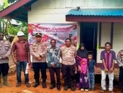 Wujud Kepedulian di Hari Bhayangkara, Polres Kepulauan Aru Bangun Rumah Layak untuk Buruh Harian