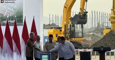 presiden peletakan batu pertama proyek ekosistem industri baterai kendaraan