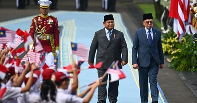 presiden prabowo terima kunjungan pm malaysia