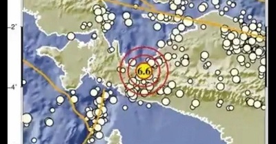 Gempa Susulan Beruntun Guncang Nabire Usai Gempa M6,6