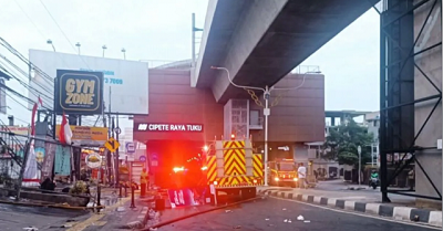 Jalan Fatmawati Dekat Stasiun MRT Cipete Masih Ditutup Usai Kebakaran Ruko
