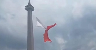 Bendera Robek di Monas, TNI Jelaskan Penyebabnya