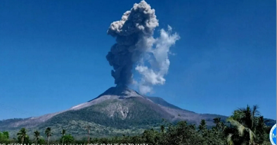 Gunung Lewotobi Laki-laki Erupsi Dua Kali, Kolom Abu Capai 5.000 Meter