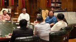Prabowo Gelar Rapat Malam Bersama Ketua MPR dan Kepala BIN di Hambalang