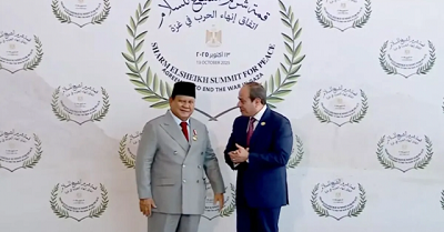 Presiden Prabowo Disambut Presiden Mesir di KTT Gaza